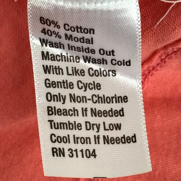 New Directions Weekend Scoop Neck Tee Women's Size Small Coral Stretch Knit - Picture 9 of 9